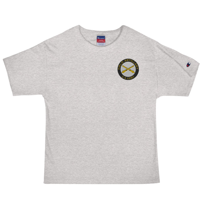 US Army Field Artillery Men's Champion T-Shirt - Oxford Grey Heather