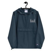 Combat Engineer Navy Champion packable jacket with a detailed embroidered logo.