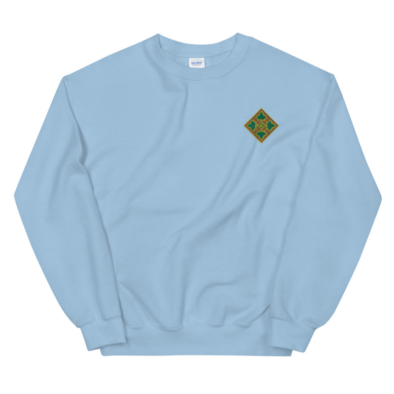 4th Infantry Division Unisex Sweatshirt - Light Blue