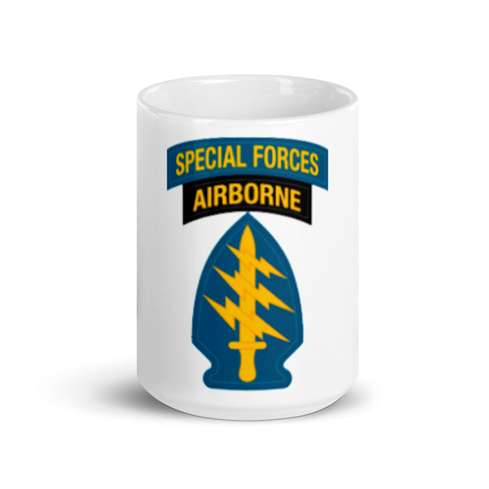 White Glossy Mug - Special Forces Airborne