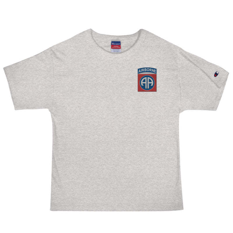 82nd Airborne Men's Champion T-Shirt - Oxford Grey Heather