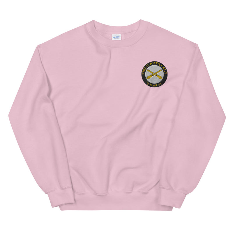 US Army Field Artillery Unisex Sweatshirt - Light Pink