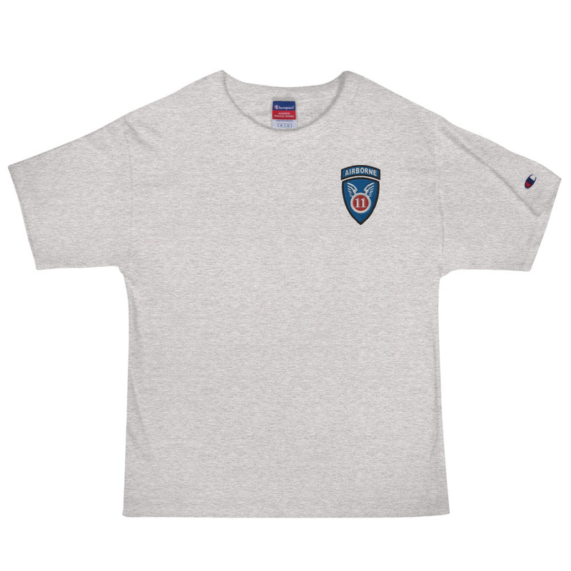 11th Airborne Division Men's Champion T-Shirt - Oxford Grey Heather
