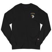101st Airborne Men's Champion Long Sleeve Shirt - Black