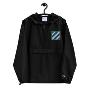 3rd Infantry Division Black Champion packable jacket with a detailed embroidered logo.