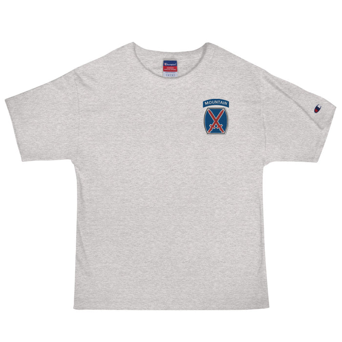 10th Mountain Division Men's Champion T-Shirt - Oxford Grey Heather