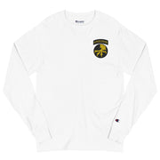 17th Airborne Division Men's Champion Long Sleeve Shirt - White
