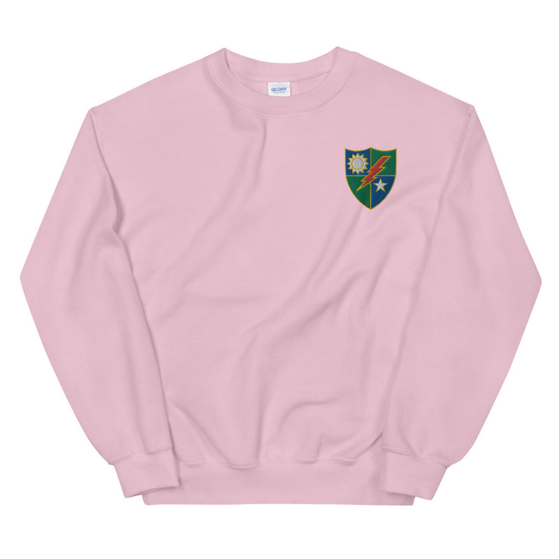 75th Ranger Regiment Unisex Sweatshirt - Light Pink