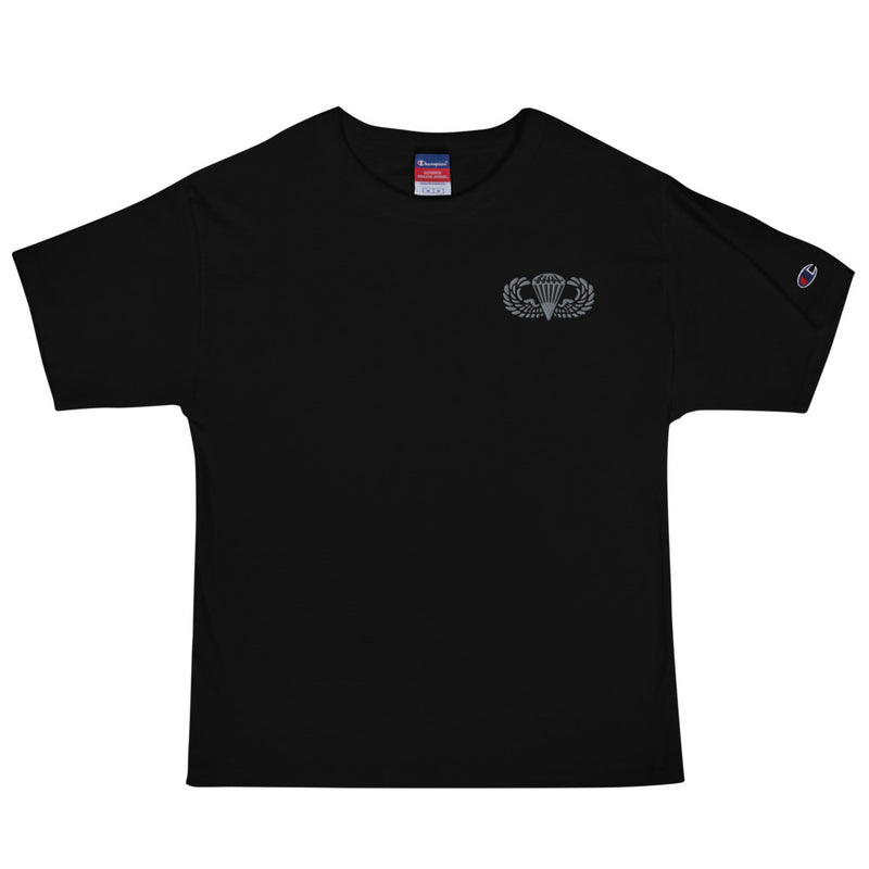 Basic Parachutist Men's Champion T-Shirt - Black