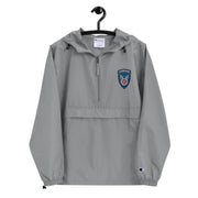 11th Airborne Division Graphite Champion packable jacket with a detailed embroidered logo.