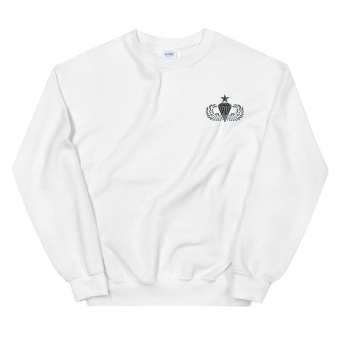 Senior Parachutist Unisex Sweatshirt - White