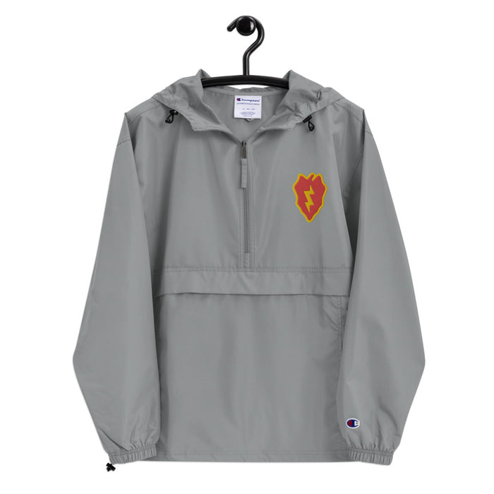 25th Infantry Division Graphite Champion packable jacket with a detailed embroidered logo.