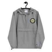 US Army Field Artillery Graphite Champion packable jacket with a detailed embroidered logo.