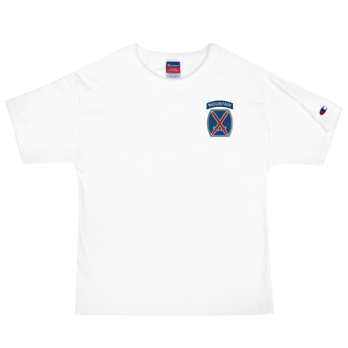 10th Mountain Division Men's Champion T-Shirt - White