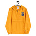 10th Mountain Division Gold Champion packable jacket with a detailed embroidered logo