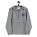 10th Mountain Division Graphite Champion packable jacket with a detailed embroidered logo.