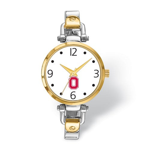 LogoArt Ohio State University Elegant Ladies 2-tone Watch