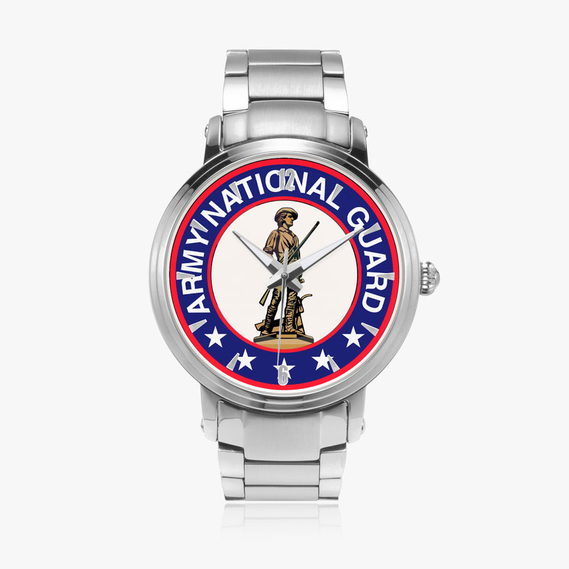 US Army National Guard-46mm Automatic Steel Strap Silver Watch