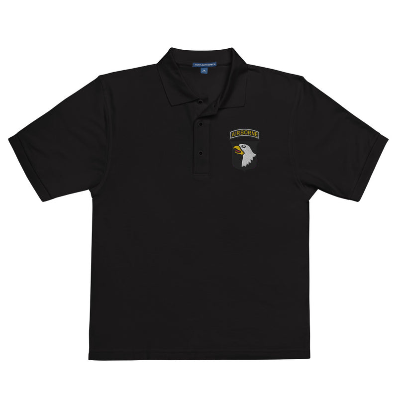 101st Airborne Premium Polo Shirt - Black