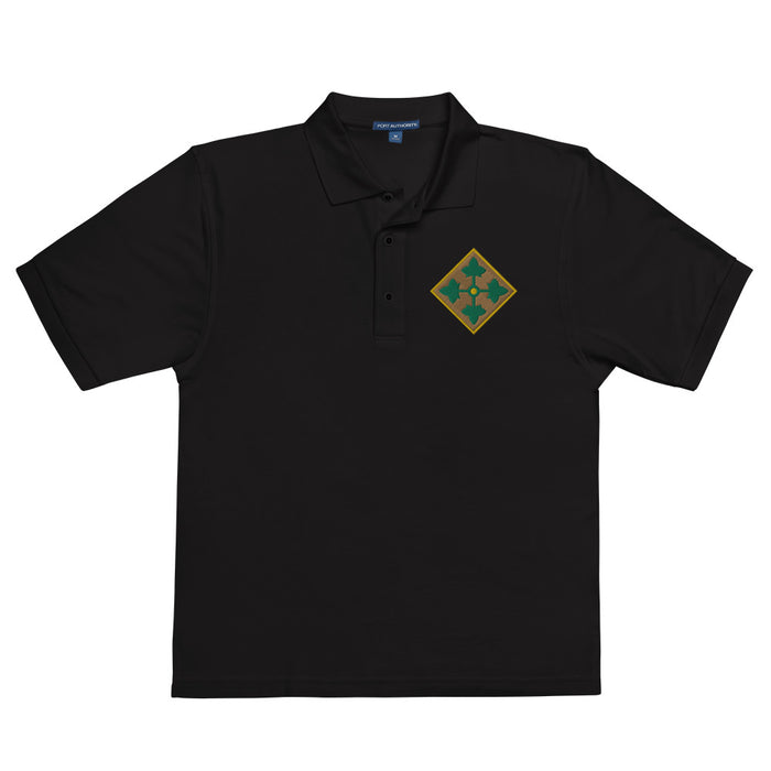 4th Infantry Division Premium Polo Shirt - Black