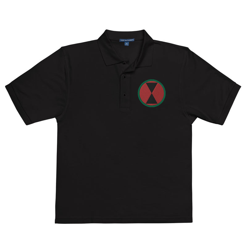 7th Infantry Division Premium Polo Shirt - Black