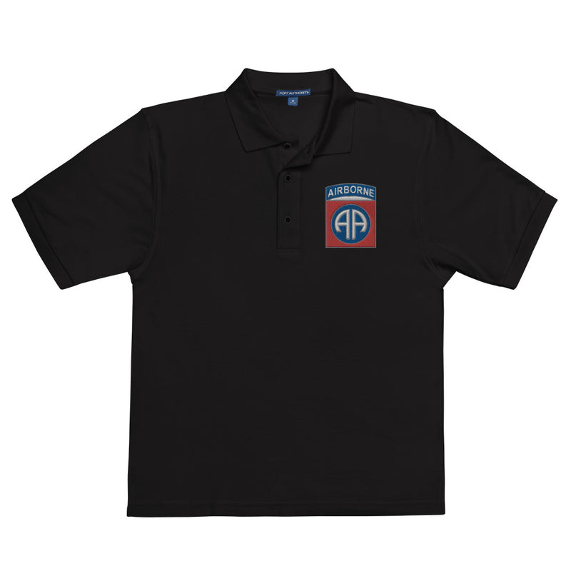 82nd Airborne Division Premium Polo Shirt - Black