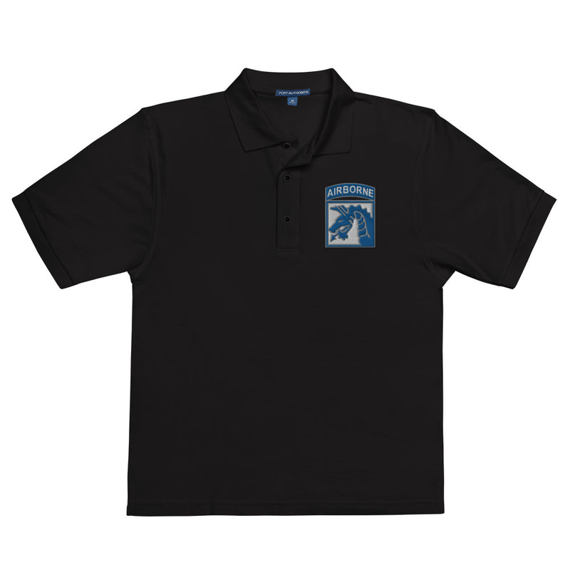 XVIII Airborne Corps Premium Polo Shirt - Black