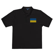 Ukrainian Flag Premium Polo Shirt - Black