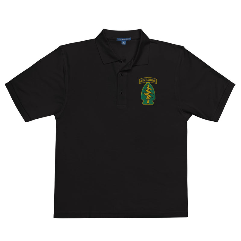 Special Forces Airborne Premium Polo Shirt - Black
