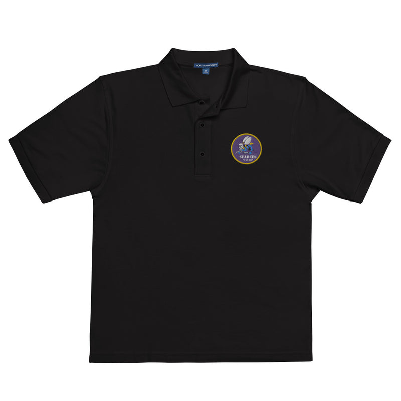 Navy Seabees Premium Polo Shirt - Black