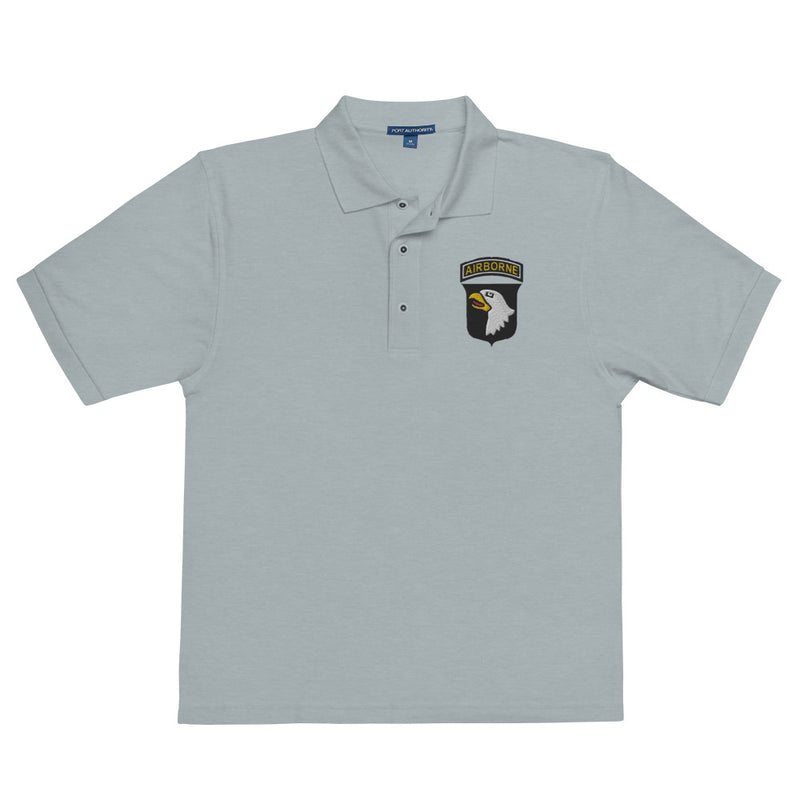 101st Airborne Premium Polo Shirt - Cool Heather