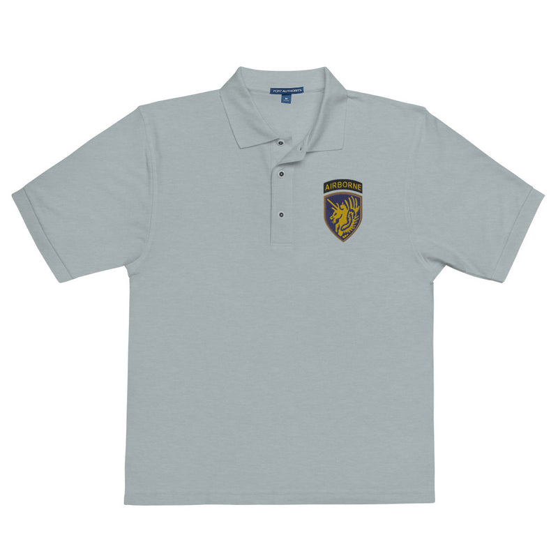 13th Airborne Division Premium Polo Shirt - Cool Heather
