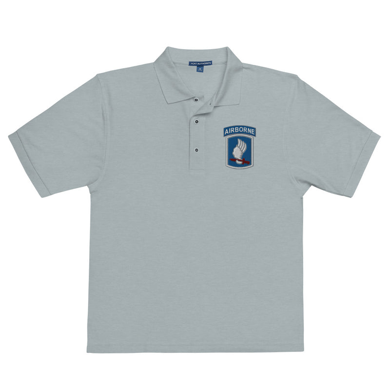 173rd Airborne Brigade Premium Polo Shirt - Cool Heather