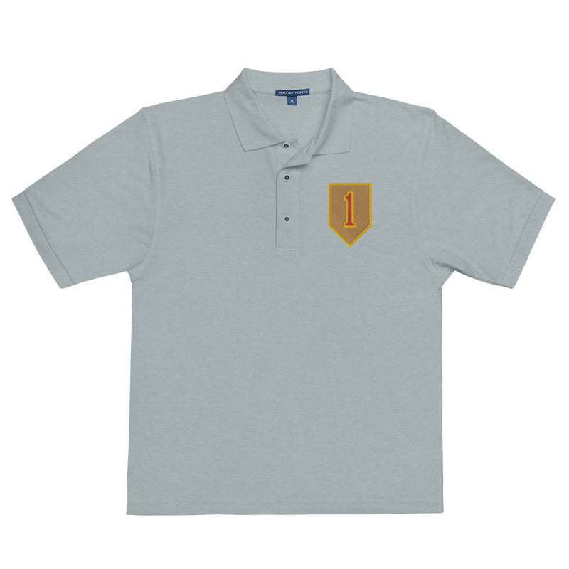 1st Infantry Division Premium Polo Shirt - Cool Heather