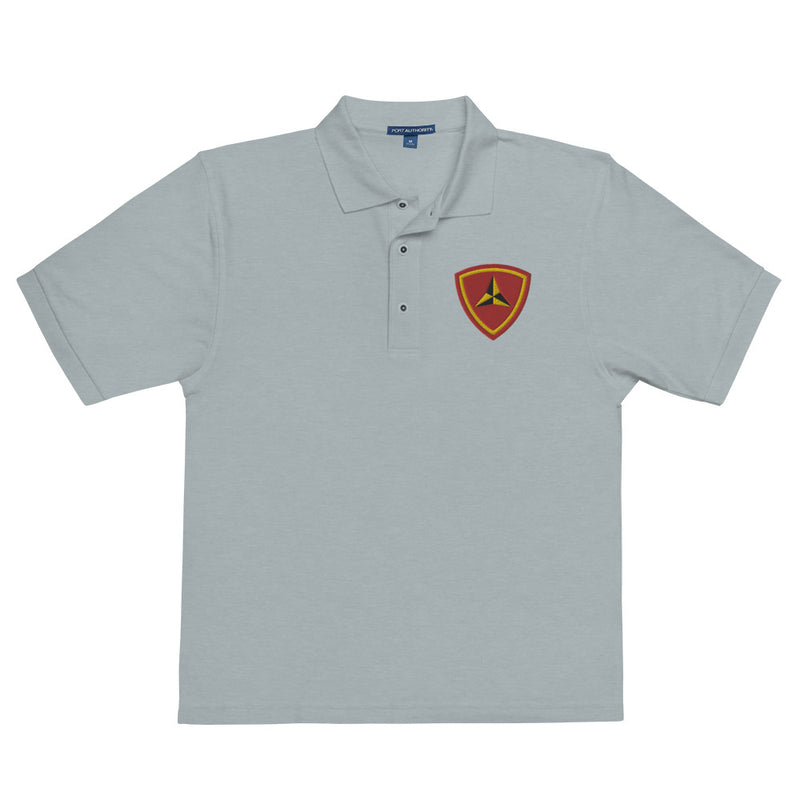 3rd Marine Division Premium Polo Shirt - Cool Heather