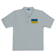 Ukrainian Flag Premium Polo Shirt - Cool Heather