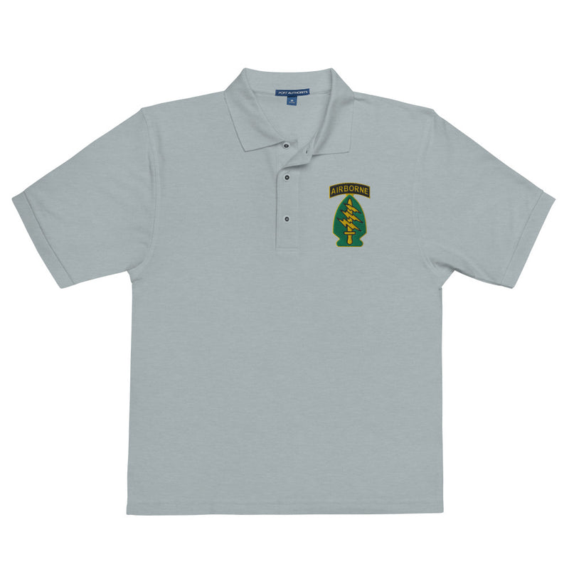 Special Forces Airborne Premium Polo Shirt - Cool Heather