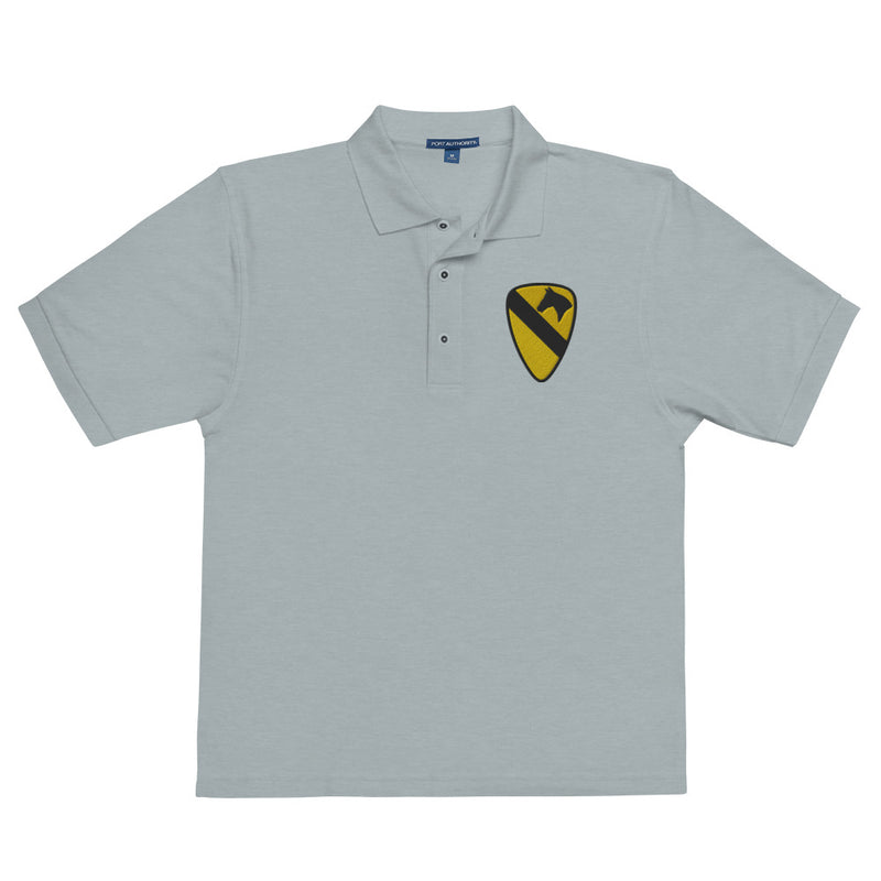 1st Cavalry Division Premium Polo Shirt - Cool Heather