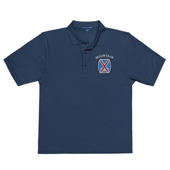 10th Mountain Division Premium Polo Shirt - Navy