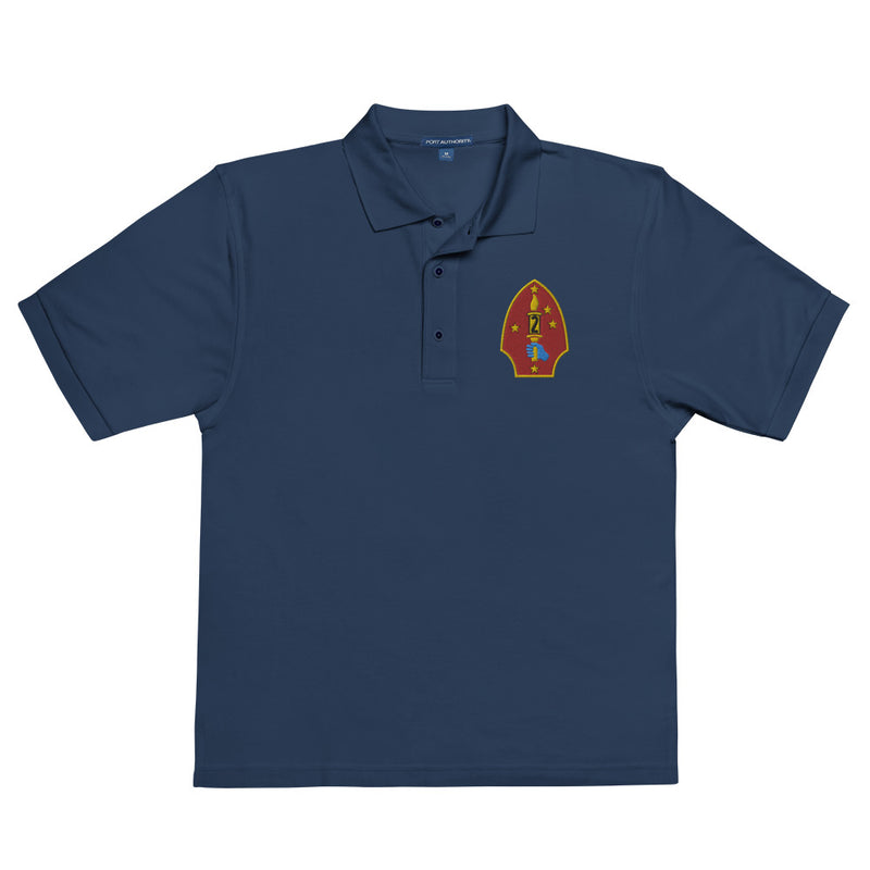 2nd Marine Division Premium Polo Shirt - Navy
