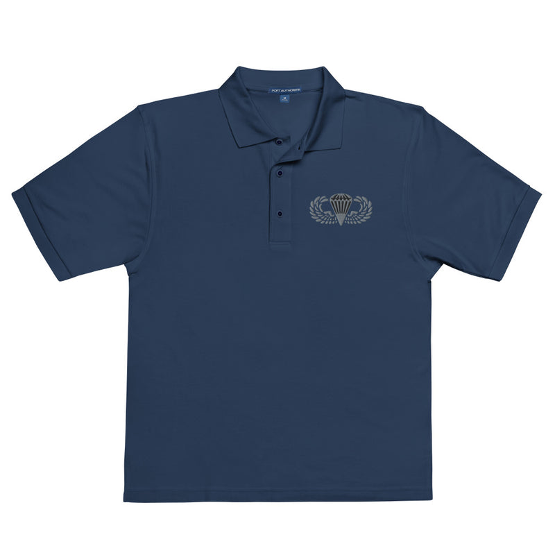 Basic Parachutist Premium Polo Shirt - Navy