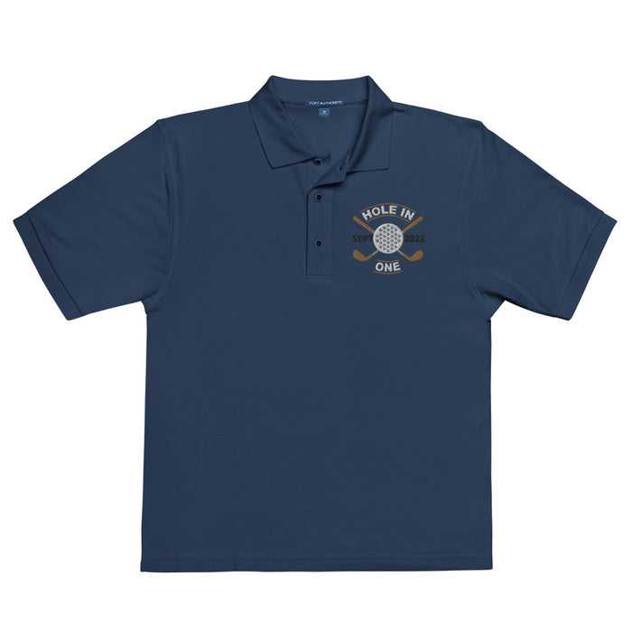 Golf Shirt Dark - Hole in One with Personalized Month and Year Men's Polo