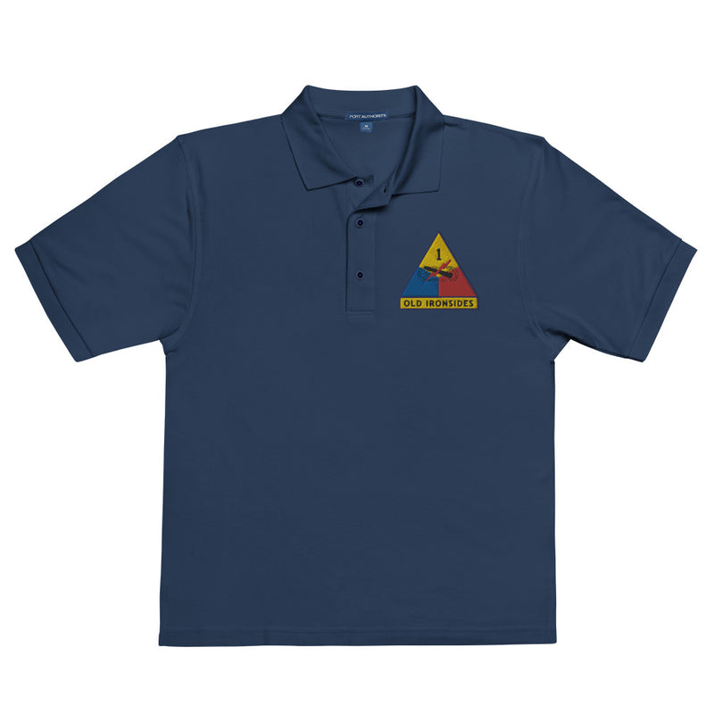 1st Armored Division Premium Polo Shirt - Navy