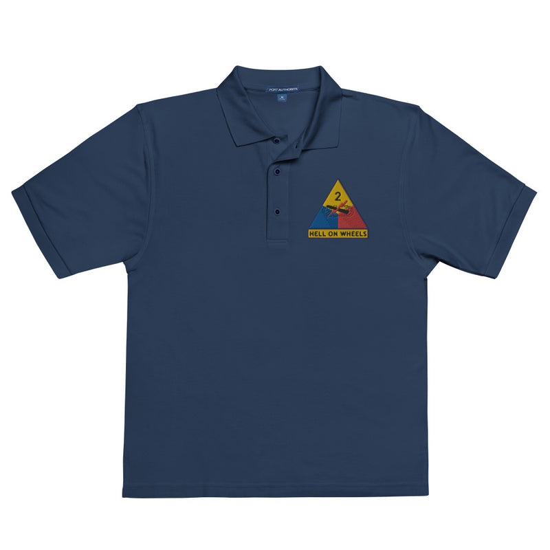 2nd Armored Division Premium Polo Shirt - Navy