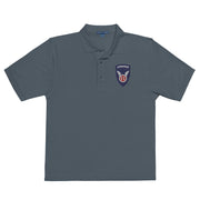 11th Airborne Division Premium Polo Shirt - Steel Grey