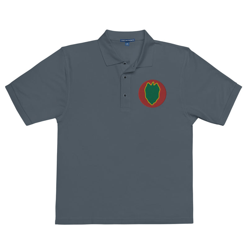 24th Infantry Division Premium Polo Shirt - Steel Grey