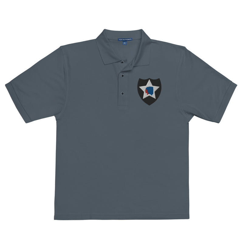 2nd Infantry Division Premium Polo Shirt - Steel Grey