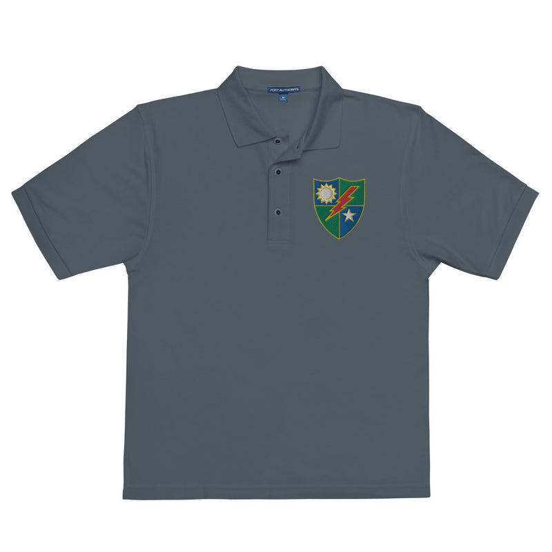75th Ranger Regiment Premium Polo Shirt - Steel Grey
