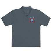 82nd Airborne Division Premium Polo Shirt - Steel Grey