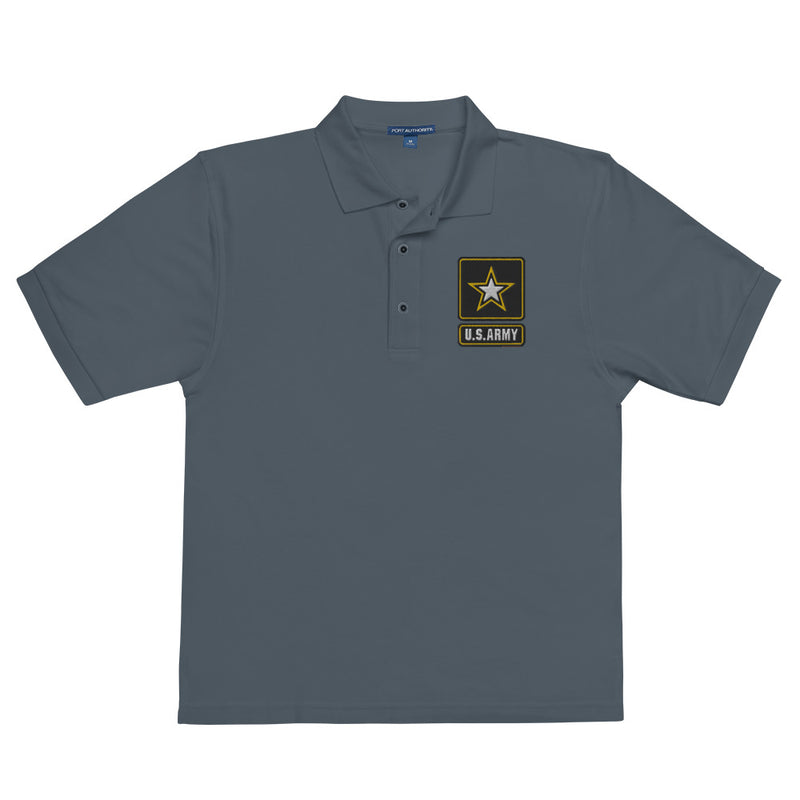 United States Army Premium Polo Shirt - Steel Grey